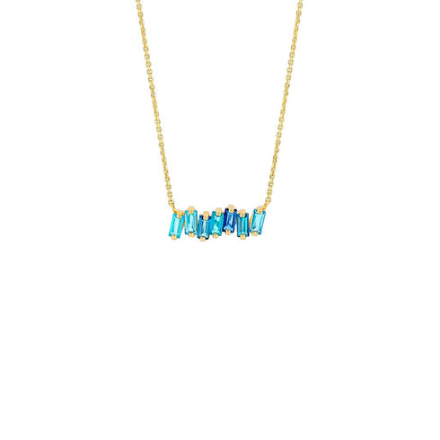 Amalfi Blue Mix Bar Pendant - 1